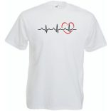 I Love You - EKG -C férfi rövid ujjú póló