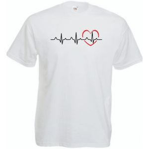 I Love You - EKG -C férfi rövid ujjú póló