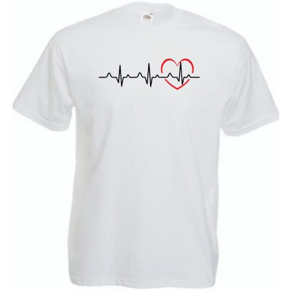 I Love You - EKG -C férfi rövid ujjú póló