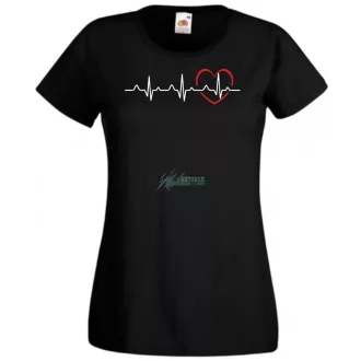 I Love You - EKG -C női rövid ujjú póló