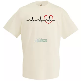 I Love You - EKG -C férfi rövid ujjú póló