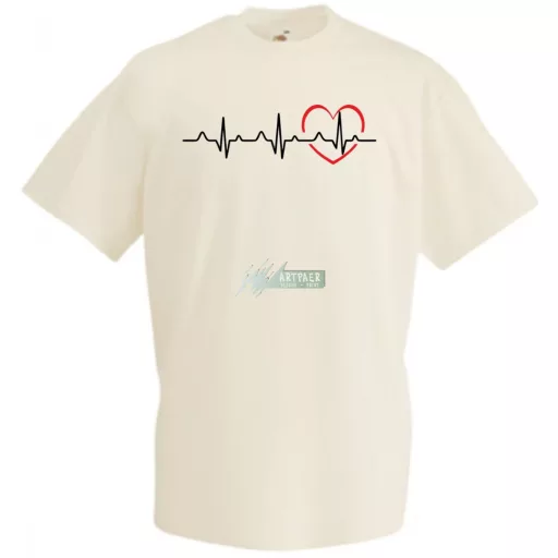I Love You - EKG -C férfi rövid ujjú póló