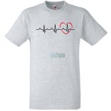 I Love You - EKG -C férfi rövid ujjú póló