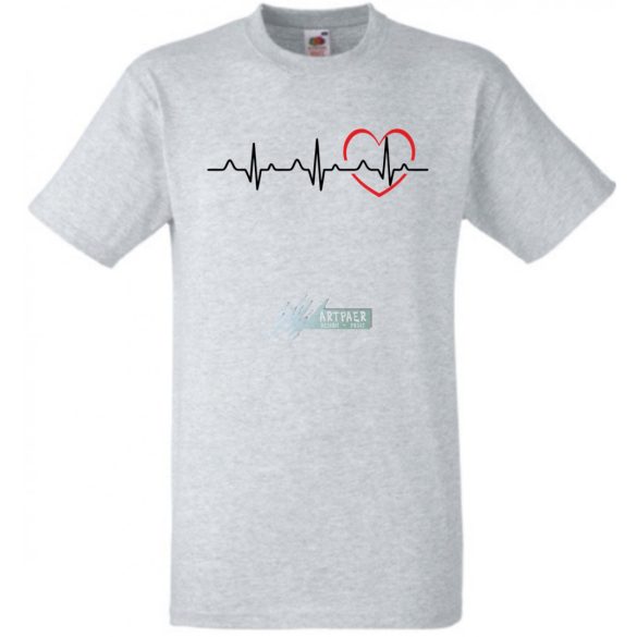 I Love You - EKG -C férfi rövid ujjú póló