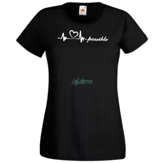 I Love You possible - EKG -D női rövid ujjú póló