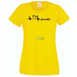 I Love You possible - EKG -D női rövid ujjú póló