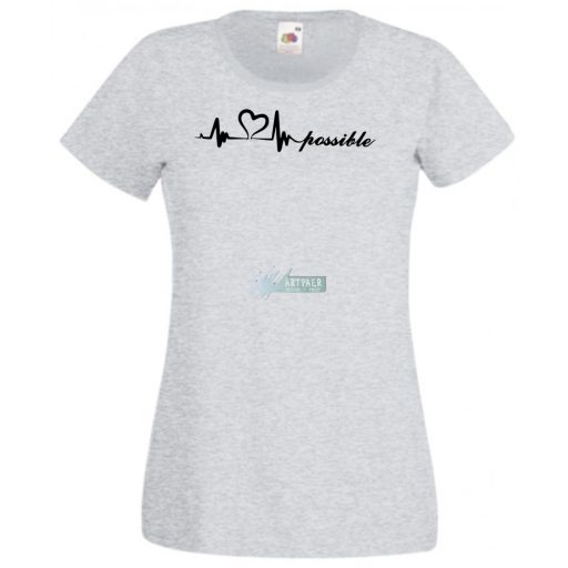 I Love You possible - EKG -D női rövid ujjú póló