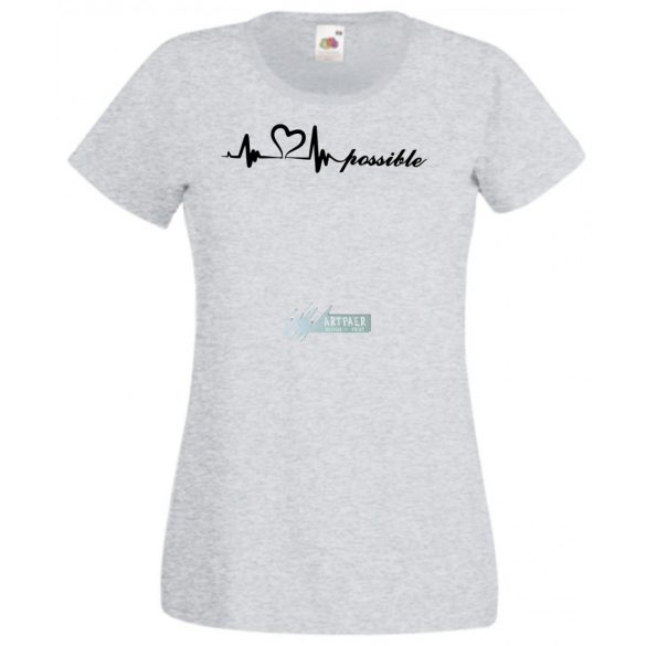 I Love You possible - EKG -D női rövid ujjú póló