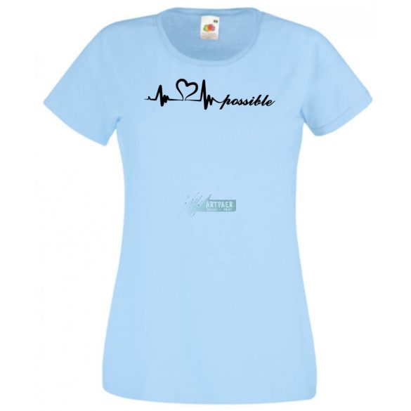 I Love You possible - EKG -D női rövid ujjú póló