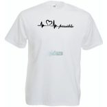 I Love You possible - EKG -D férfi rövid ujjú póló