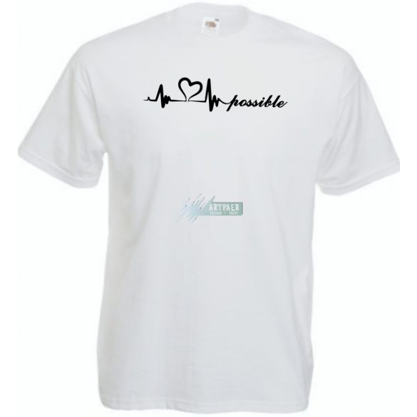 I Love You possible - EKG -D férfi rövid ujjú póló