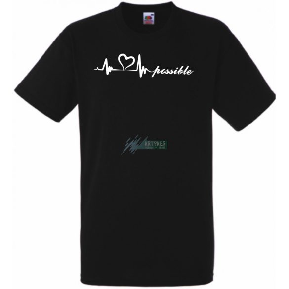 I Love You possible - EKG -D férfi rövid ujjú póló