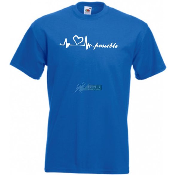 I Love You possible - EKG -D férfi rövid ujjú póló