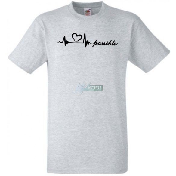 I Love You possible - EKG -D férfi rövid ujjú póló