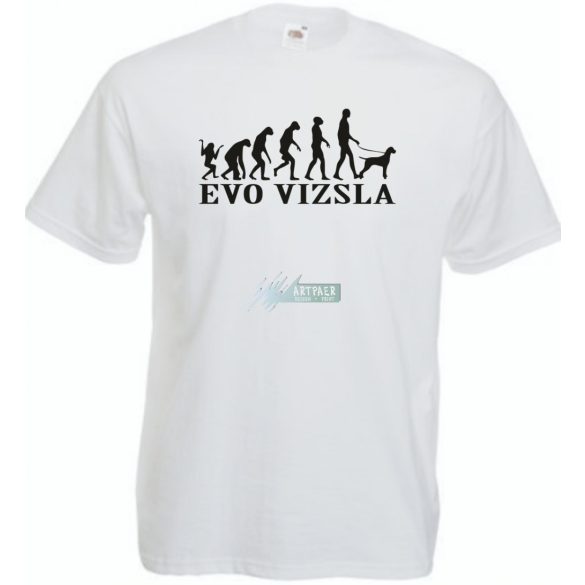 Evolúció vizsla férfi rövid ujjú póló