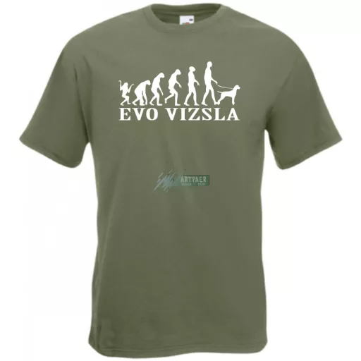 Evolúció vizsla férfi rövid ujjú póló