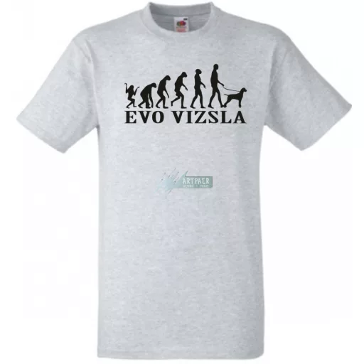 Evolúció vizsla férfi rövid ujjú póló
