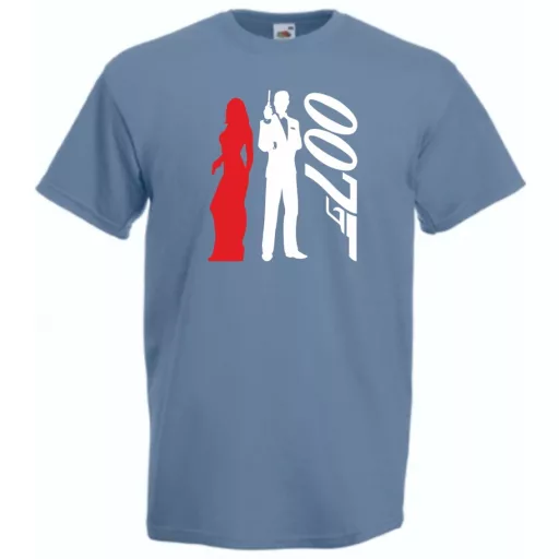 Retro film fan 007 férfi rövid ujjú póló