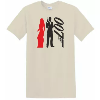 Retro film fan 007 férfi rövid ujjú póló
