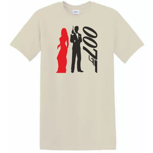 Retro film fan 007 férfi rövid ujjú póló