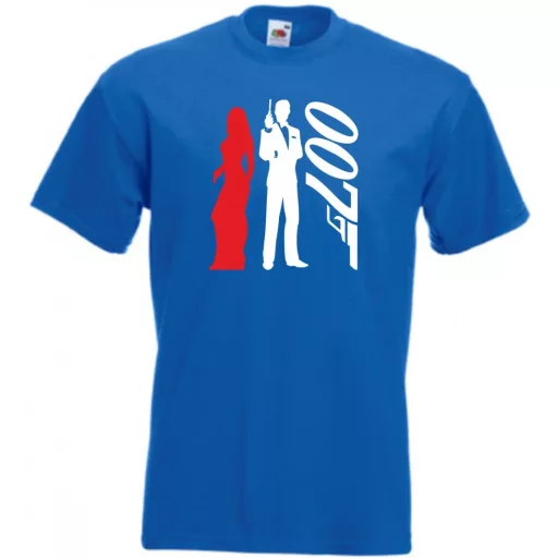 Retro film fan 007 férfi rövid ujjú póló