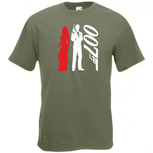 Retro film fan 007 férfi rövid ujjú póló