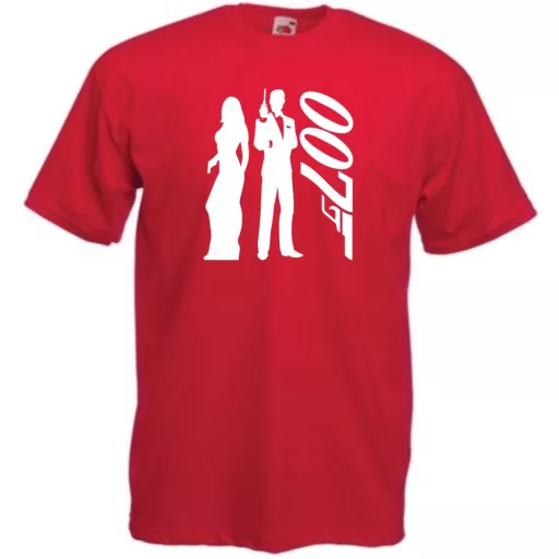 Retro film fan 007 férfi rövid ujjú póló