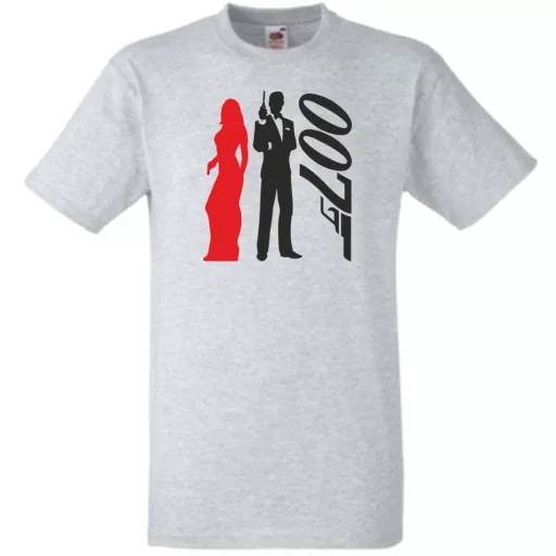 Retro film fan 007 férfi rövid ujjú póló