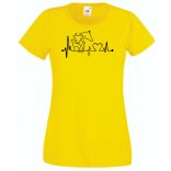 Állatbarát EKG -A női rövid ujjú póló