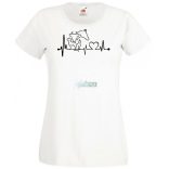 Állatbarát EKG -A női rövid ujjú póló