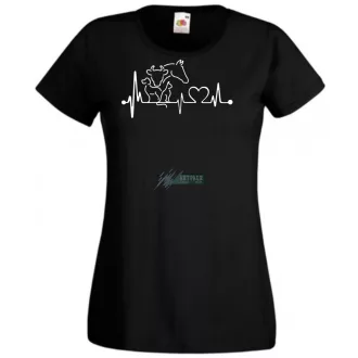 Állatbarát EKG -A női rövid ujjú póló