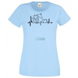 Állatbarát EKG -A női rövid ujjú póló