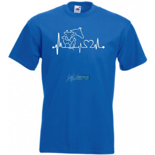 Állatbarát EKG -A férfi rövid ujjú póló