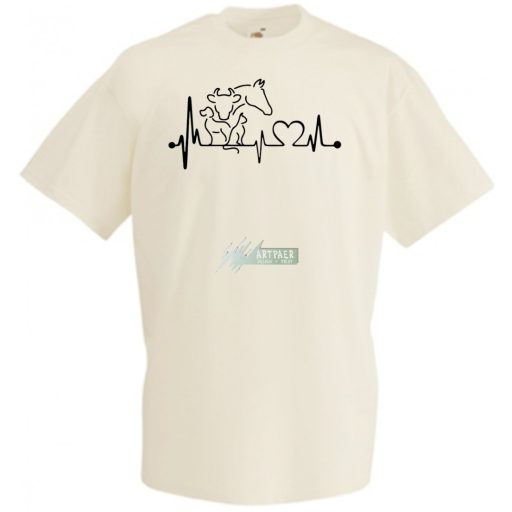 Állatbarát EKG -A férfi rövid ujjú póló