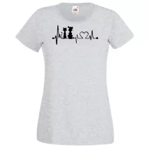 Eat Sleep és EKG mintás női póló