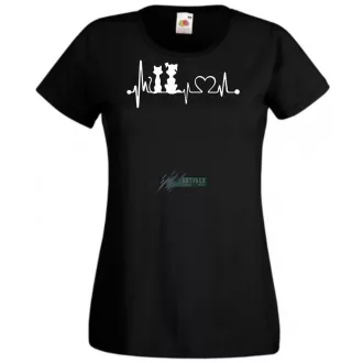 Állatbarát EKG -B női rövid ujjú póló
