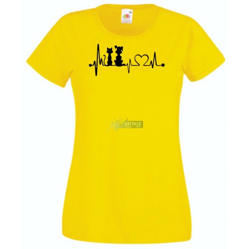 Állatbarát EKG -B női rövid ujjú póló