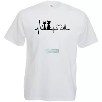 Állatbarát EKG -B férfi rövid ujjú póló