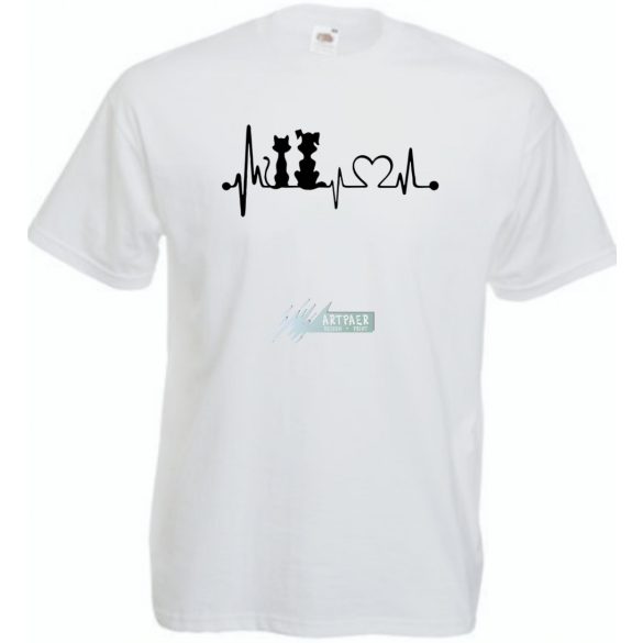 Állatbarát EKG -B férfi rövid ujjú póló