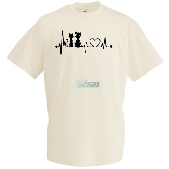 Állatbarát EKG -B férfi rövid ujjú póló