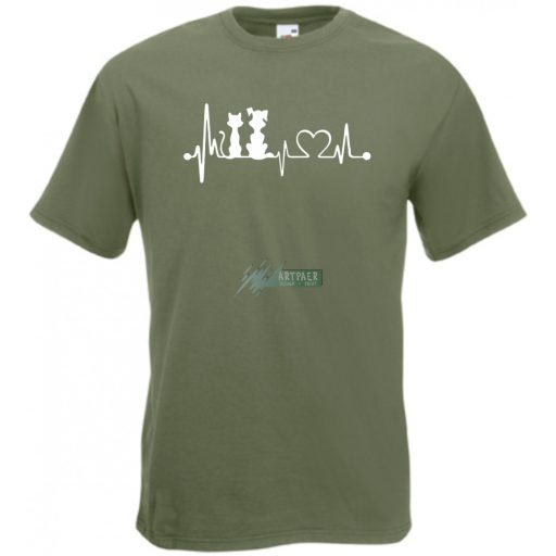 Állatbarát EKG -B férfi rövid ujjú póló