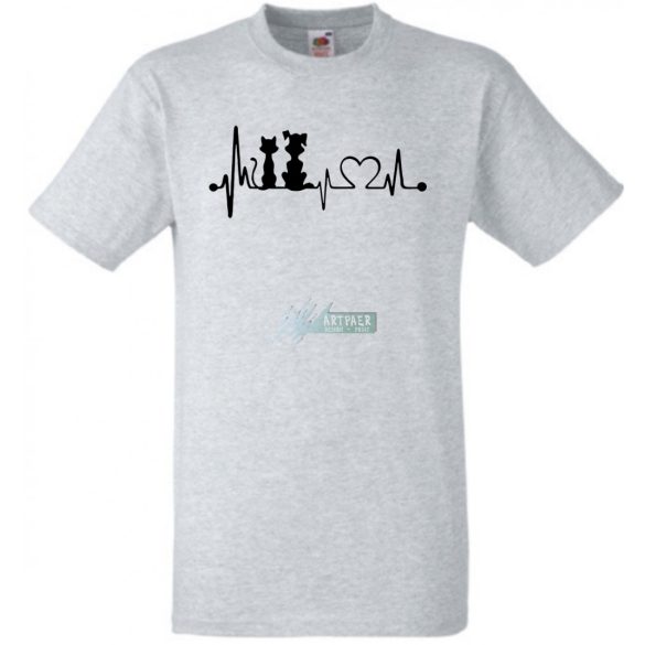 Állatbarát EKG -B férfi rövid ujjú póló