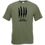 Hősök fekete párduc karom férfi rövid ujjú póló