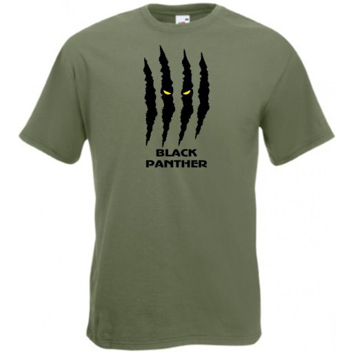 Hősök fekete párduc karom férfi rövid ujjú póló