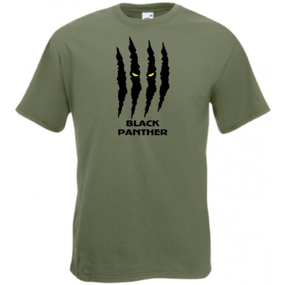 Hősök fekete párduc karom férfi rövid ujjú póló