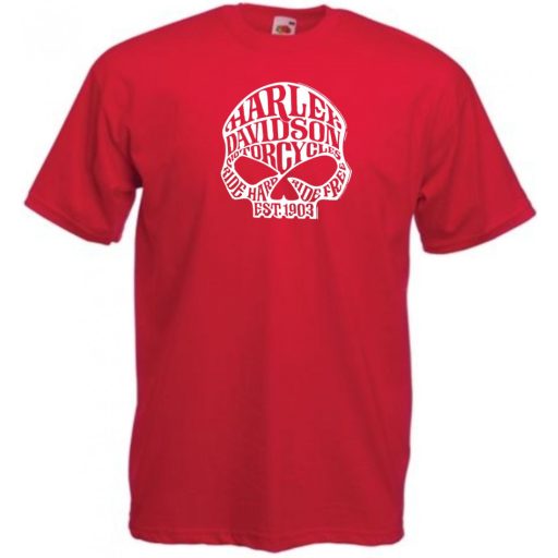 Motoros koponya férfi rövid ujjú póló