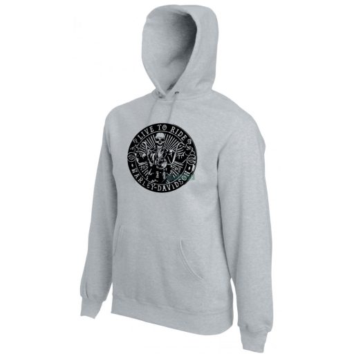 Motoros Live To Ride kapucnis pulcsi