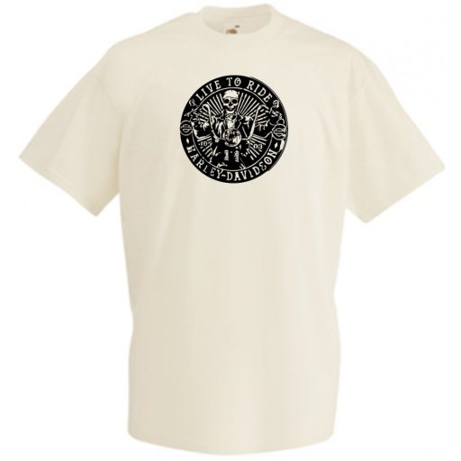 Motoros Live To Ride férfi rövid ujjú póló