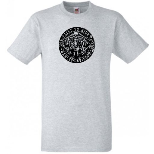 Motoros Live To Ride férfi rövid ujjú póló