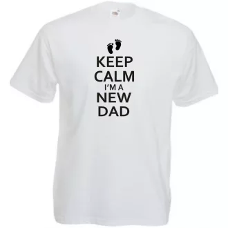Keep Calm I'm A New DAD férfi rövid ujjú póló
